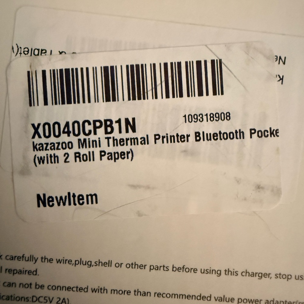 White Portable Label Printer - Picture 4 of 5